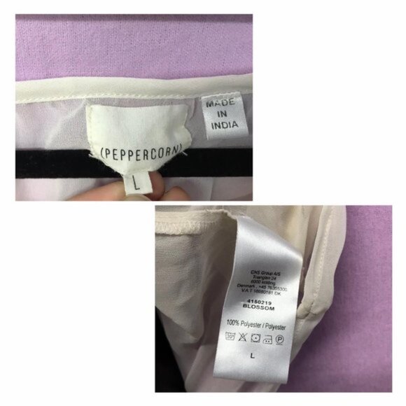 Peppercorn Delicate Sheer Ivory Long Sleeve Poet Blouse with Smocking Detail - Picture 5 of 6